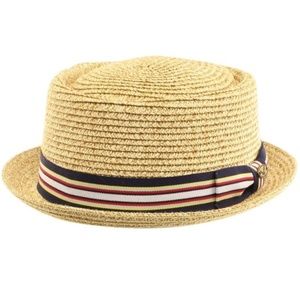 Men's Natural Color Ribbon Brim Hat
